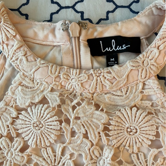 Lulus Love Poem Blush Pink Lace Mini Dress - Picture 2 of 3